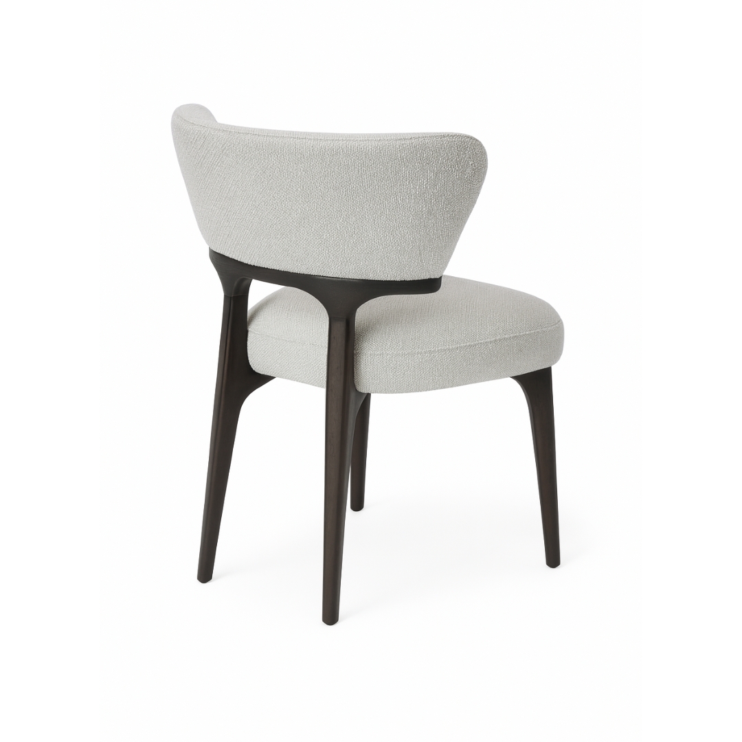 Anna Dining Chair: Grey Linen